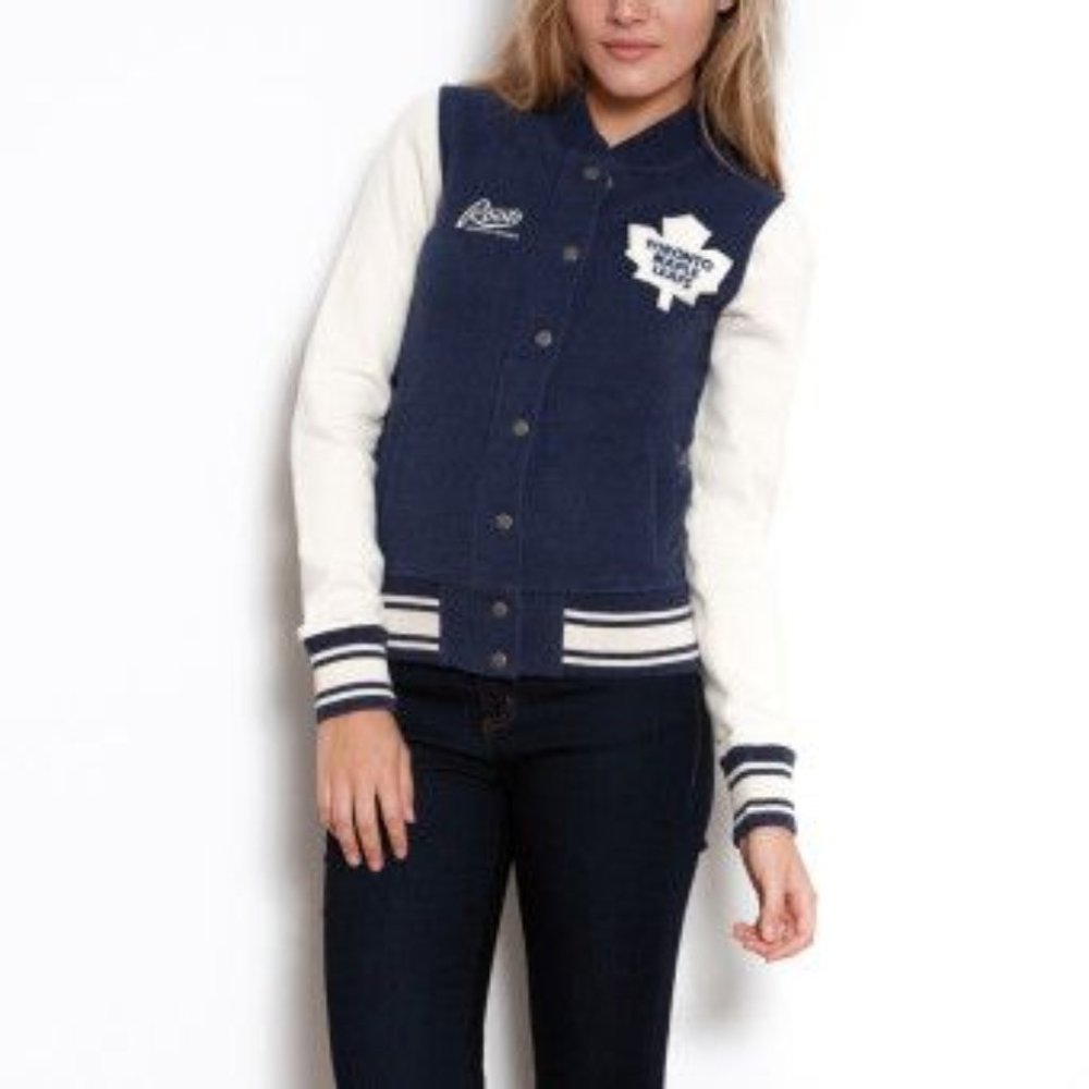 Roots Toronto Maple Leafs Varsity Bomber Jacket